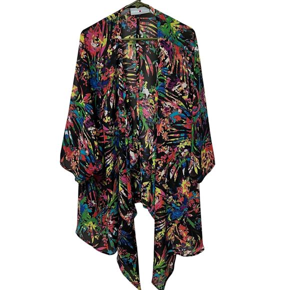 Avenue Studio Women’s Kimono Tunic Plus Sz 30/32(3X) Open Front Artsy - Picture 1 of 4